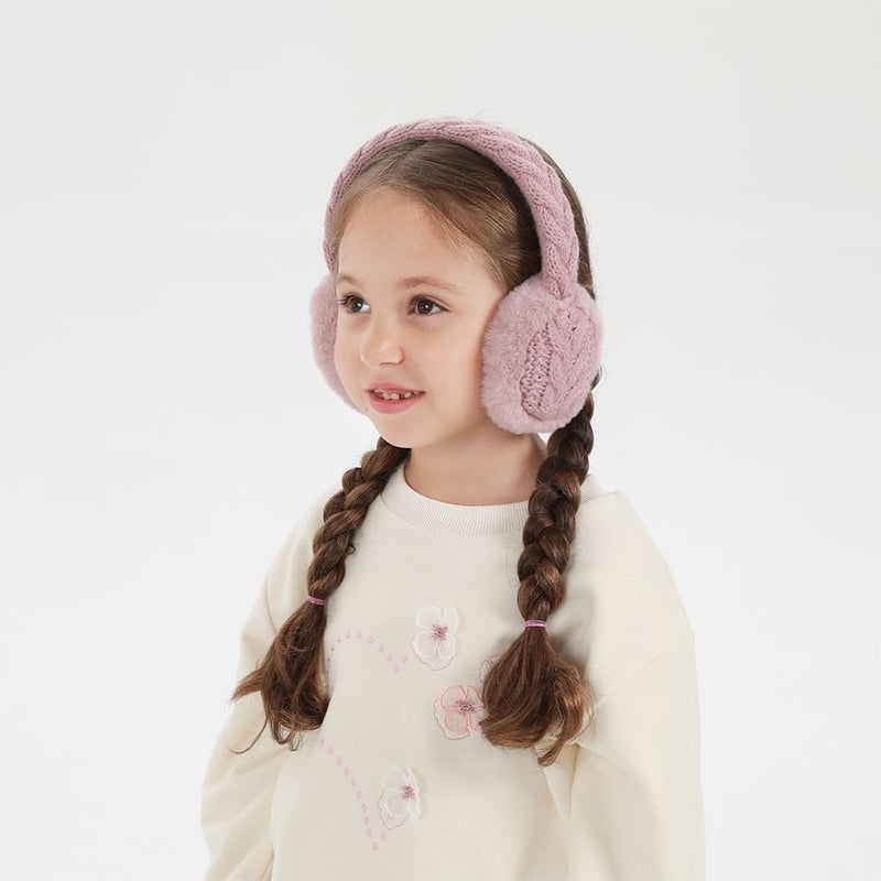 BUTITNOW Winter Knit EarMuffs for Kids Warm Furry Girls Ear Muffs Plush Toddler Ear Warmers Outdoor Ear Covers - Image 5